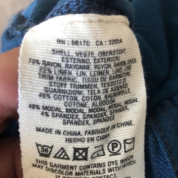 Anthro HEI HEI turquoise blue pants XS New with Tags - Picture 9 of 9